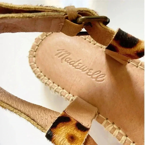 Madewell Malia Leopard Espadrille Platform Sandals size 8 - Picture 6 of 13